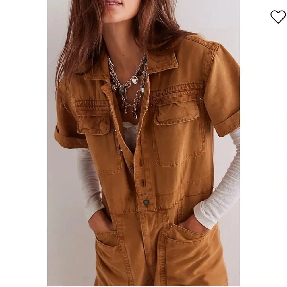 FREE PEOPLE | WE THE FREE MAXIE WASHED COVERALL IN CATHAY SPICE SIZE 2